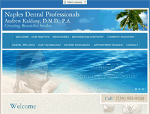 Tablet Screenshot of naplesdentalprofessionals.com